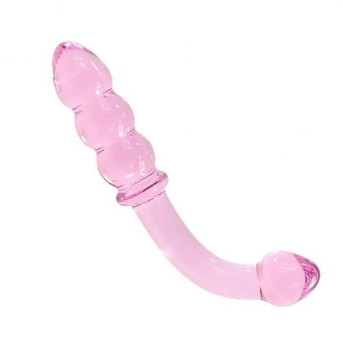 pink clear glass dildo