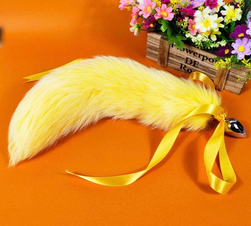 real fur fox tail butt plug