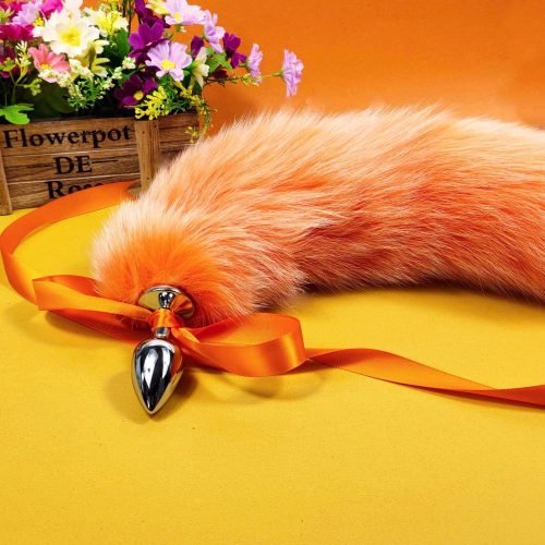 real fox tail butt plug