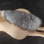 17" Deluxe Faux Fur Indigo Fox Tail Butt Plug, Anal Tail Plug photo review