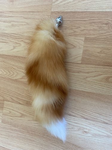 Brown Fox Tail Butt Plug, Real Fur Fox Tail plug 17 inches photo review