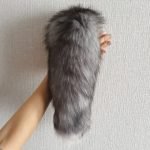 17" Deluxe Faux Fur Indigo Fox Tail Butt Plug, Anal Tail Plug photo review